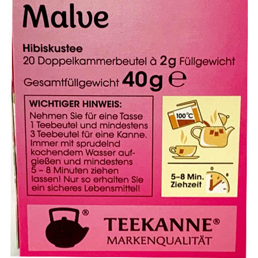 Teekanne "Malve" German Hollyhock Tea, 20 ct.