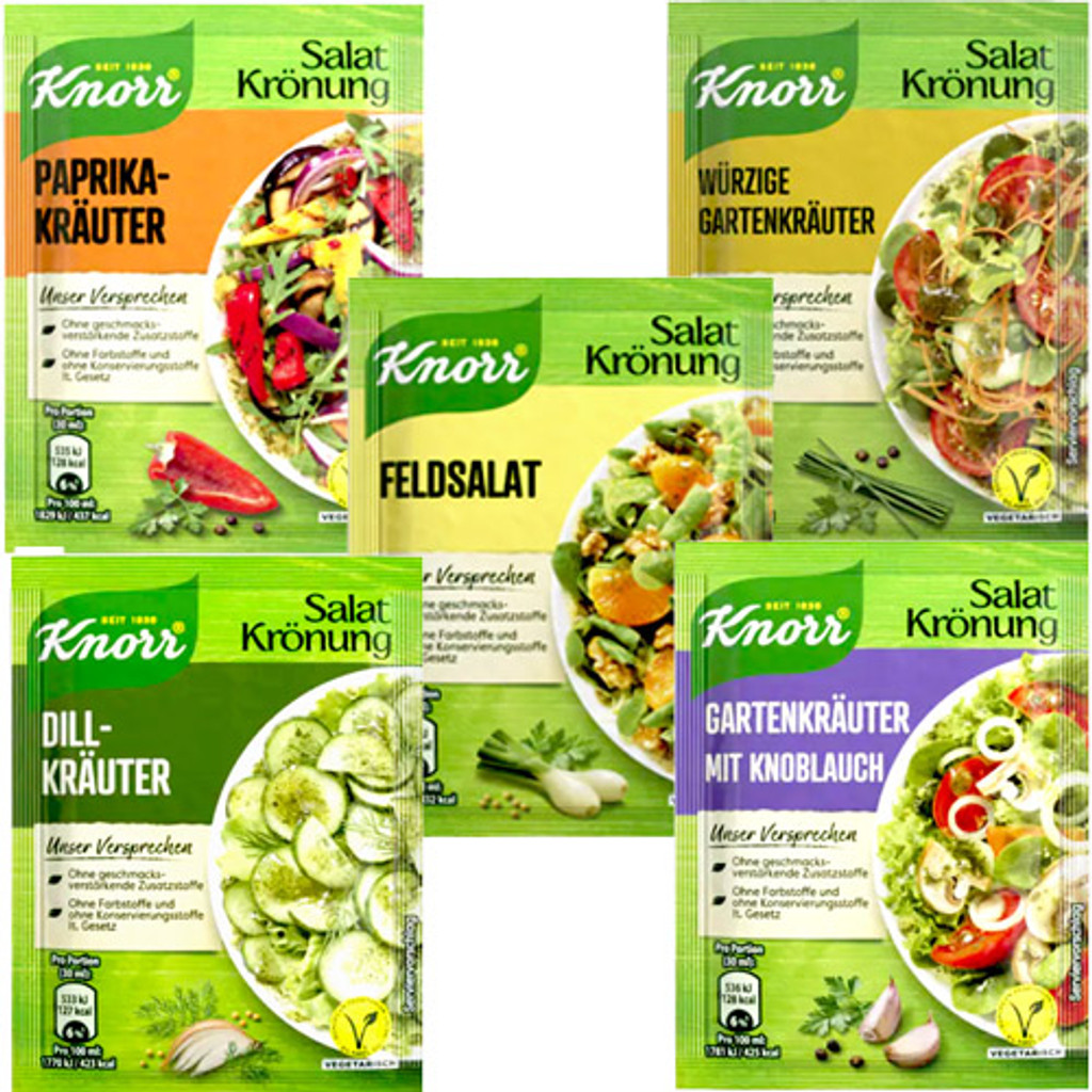 Knorr "Salatkroenung" Dry Salad Dressings Variety Pack, 5 pc.