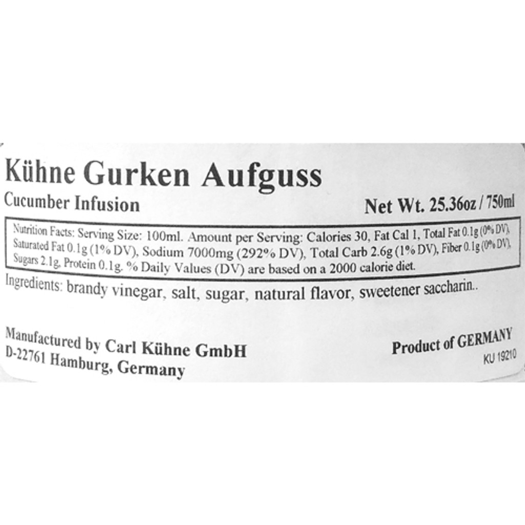 Kuehne "Gurkenaufguss" Pickling Infusion - 25 oz.