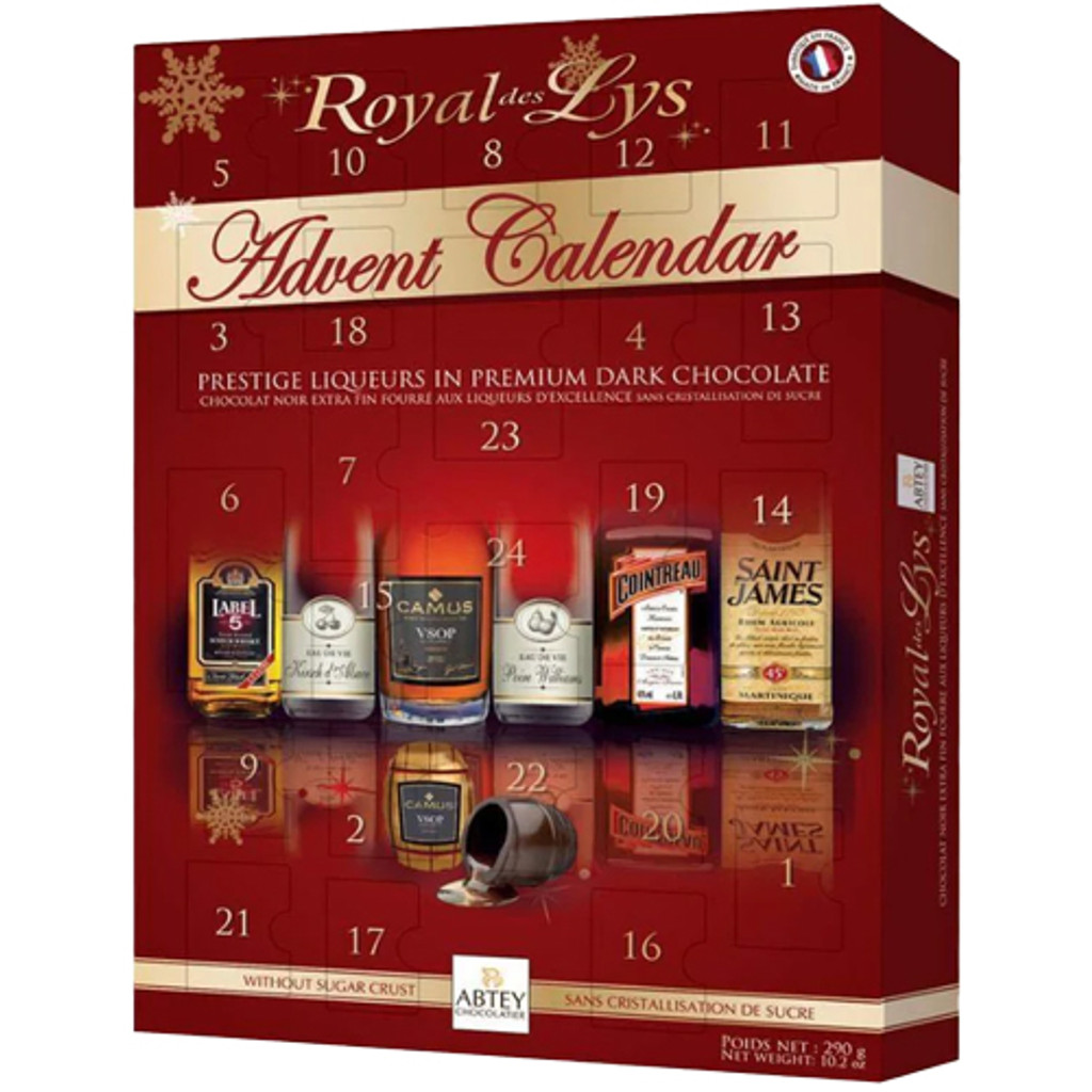 Abtey Adent Calender with 24 Assorted Liquor Pralines