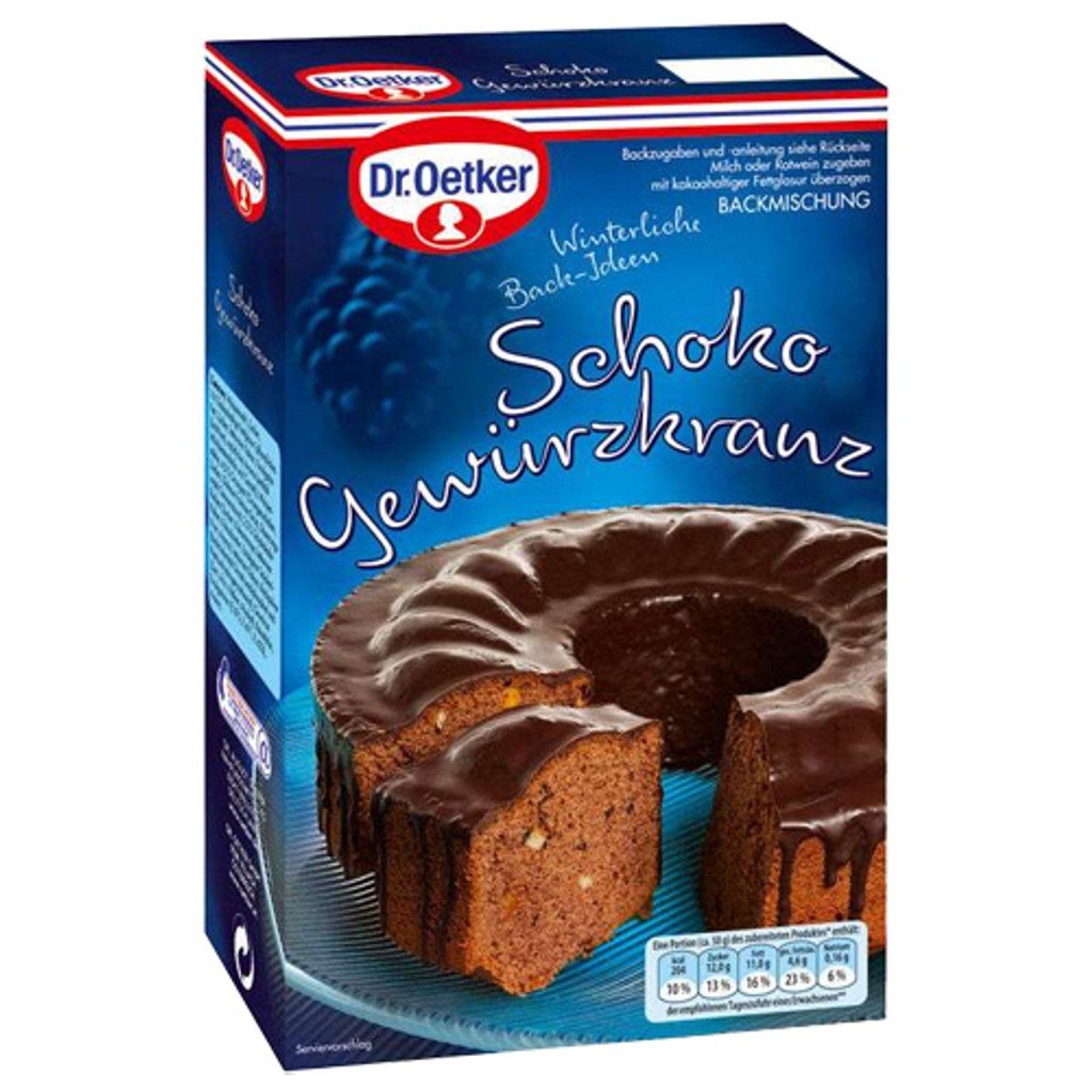 Dr. Oetker Chocolate "Kranzkuchen" Sponge Cake Mix, 12.9 oz