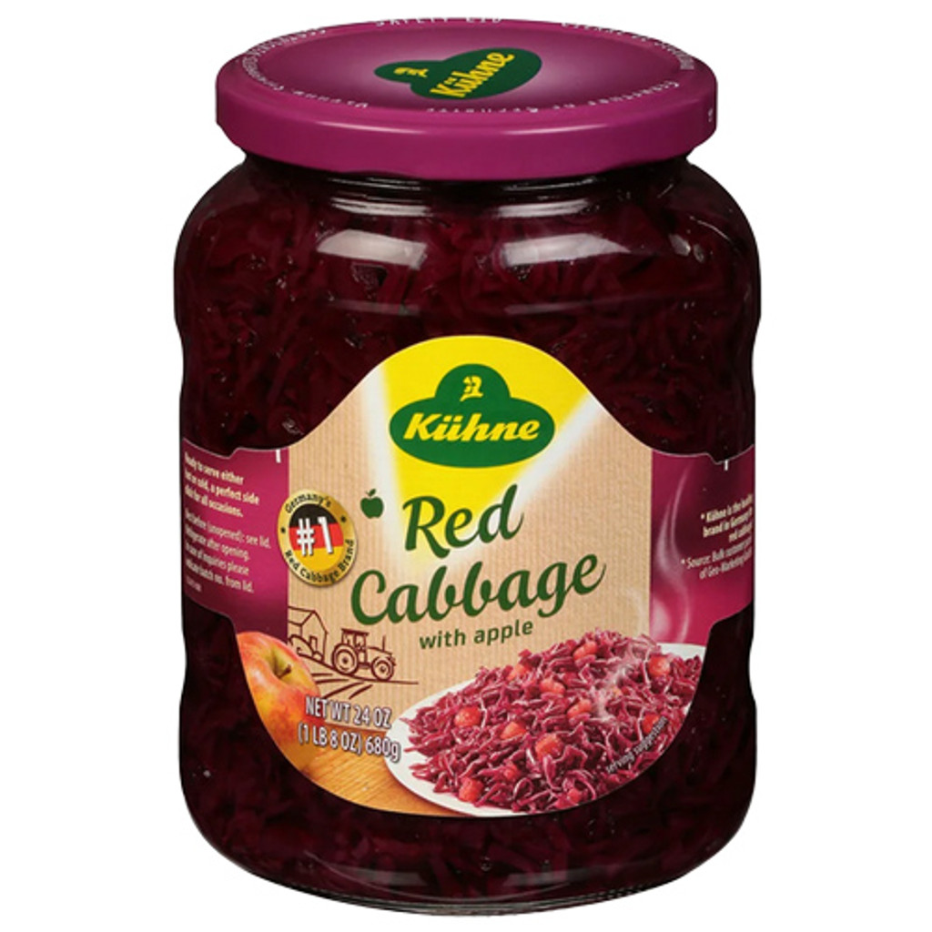 Kuehne Red Cabbage with Apples in Jar - 24 oz.