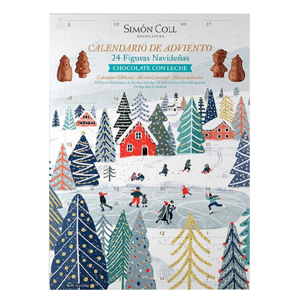 Simón Coll Advent Calendar with  Milk Chocolate Figures, 7.6 oz.