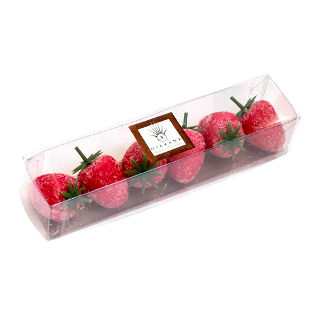 Nirvana Fruit Marzipan Mini Strawberry  6/pc box, 1.94 oz