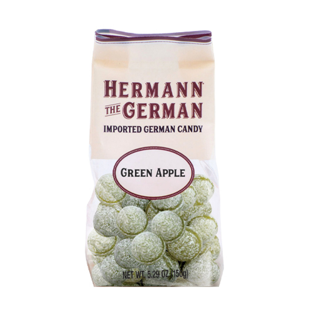 Hermann Bavarian Green Apple Candies in Bag, 5.3 oz