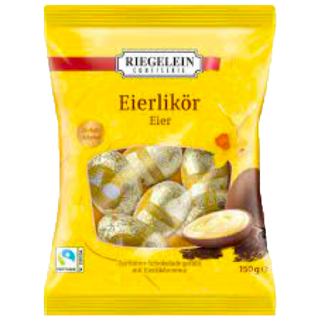 Riegelein "Eierlikör" Eggnog Brandy Filled Chocolate Eggs , 4.4 oz