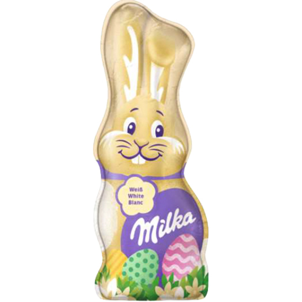 Milka "Schmunzelhase" Easter Bunny in White Chocolate, 45g