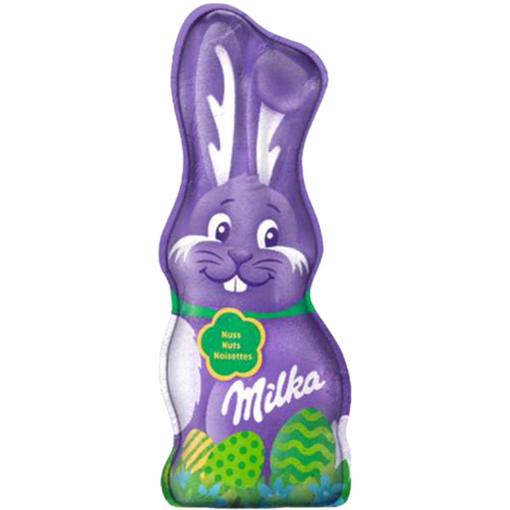 Milka "Schmunzelhase" Easter Bunny in Crunchy Hazelnut Chocolate, 45g