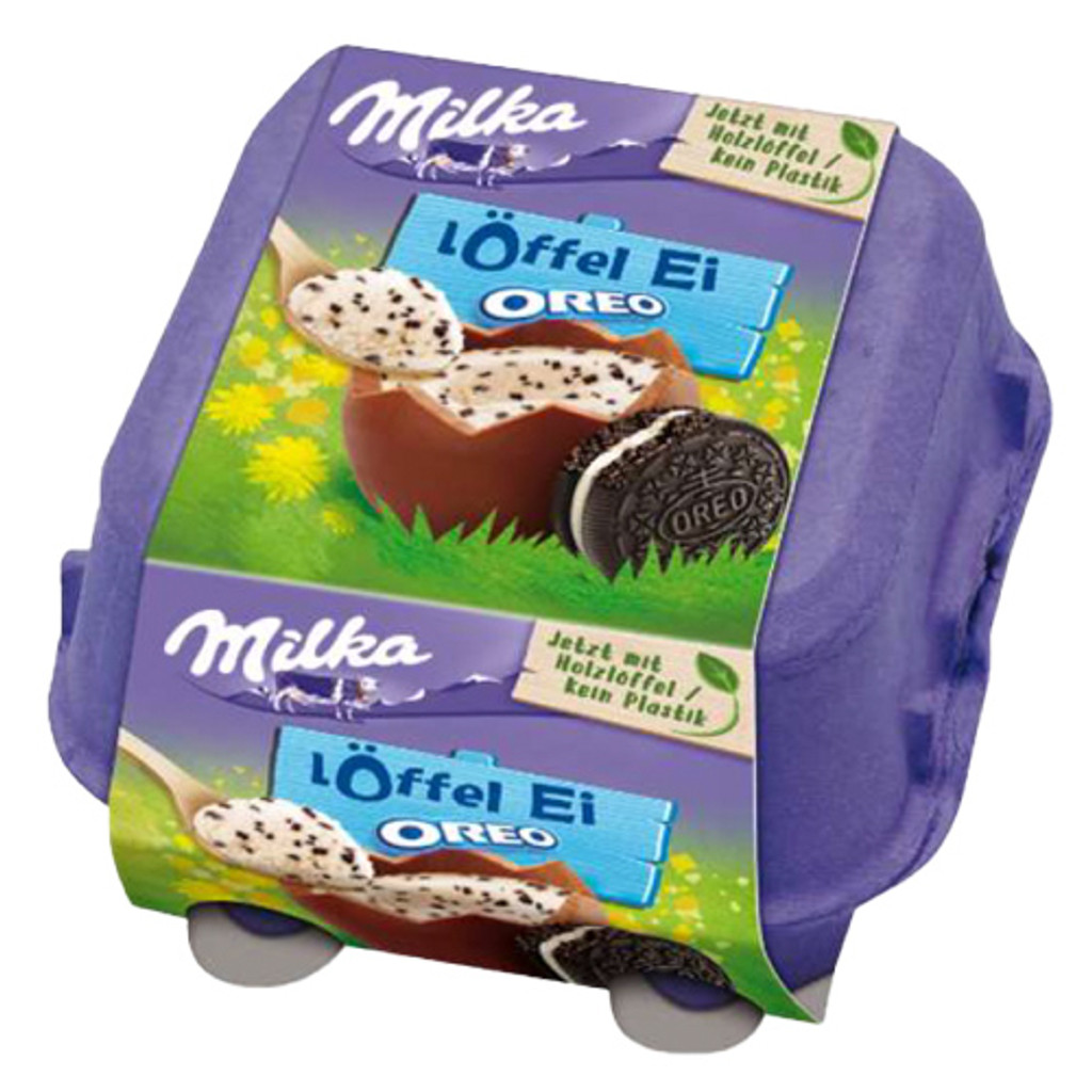 Milka "Löffel Ei" Chocolate Eggs with Spoonable Oreo Cookie Filling, 4pc.