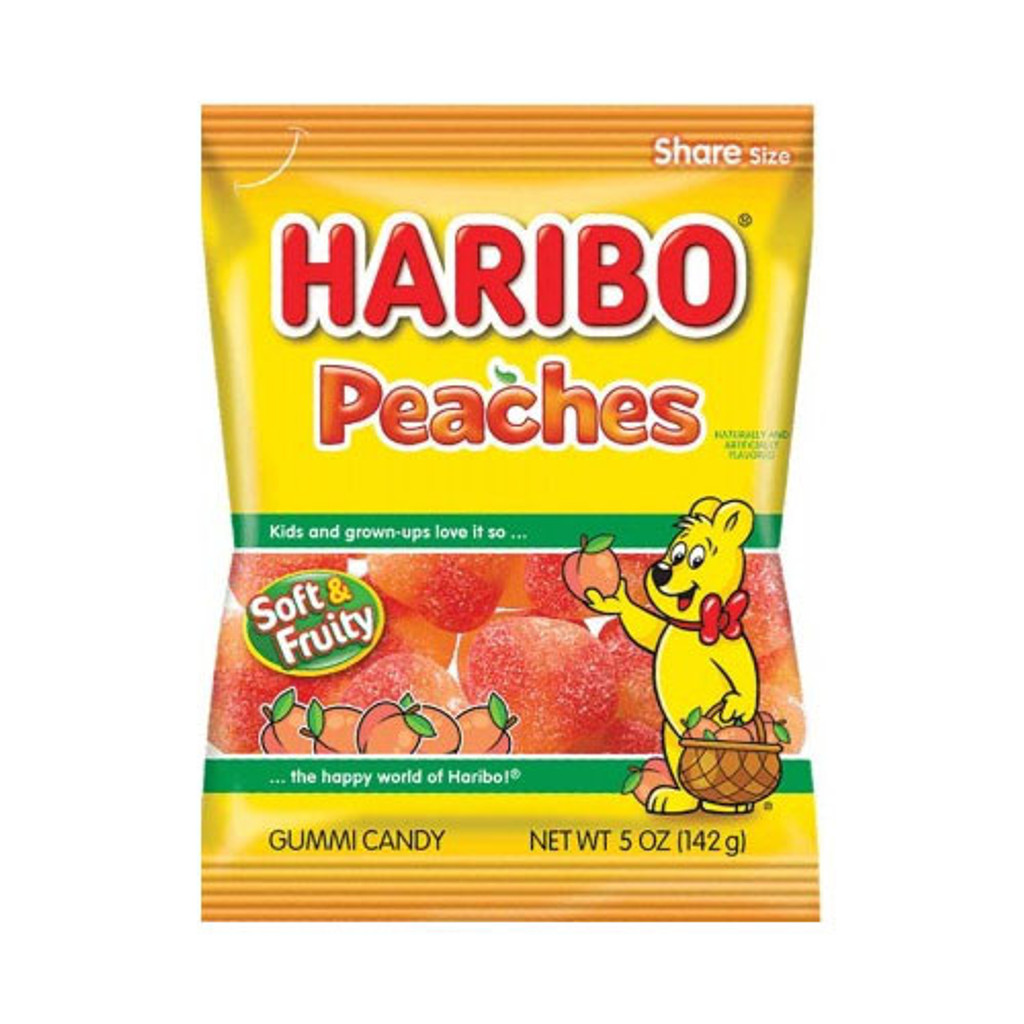 Haribo Peaches Gummies in Bag