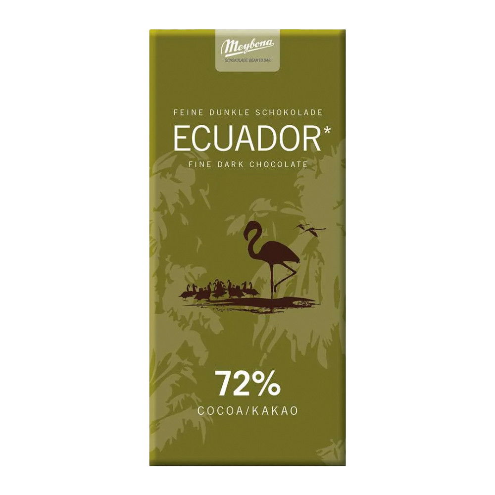 Meybona Equadorian "Nacional de Arriba" Artisanal Chocolate Bar, 72% Cocoa,100g