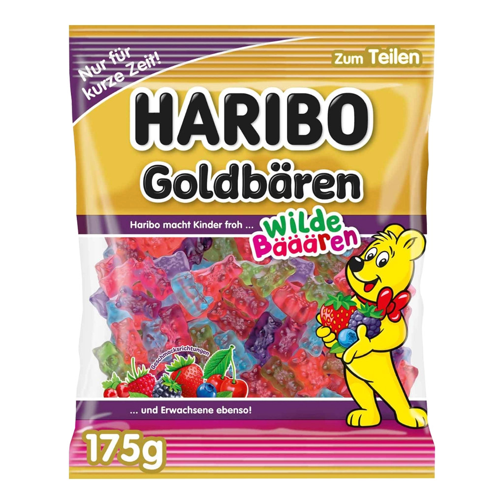 Haribo Gold Bears Gummies Wilde Baaaren Berry Flavors