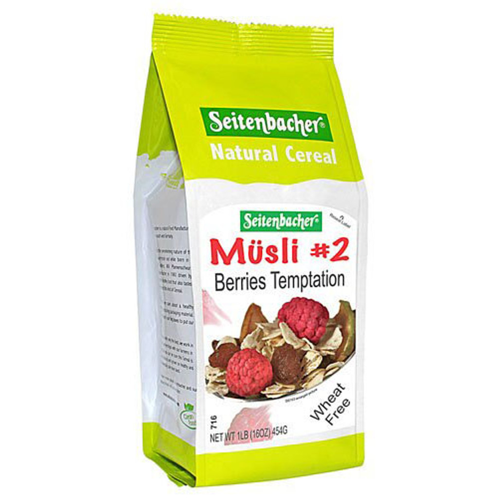 Seitenbacher # 2 "Berries Temptation " All Natural Muesli Cereals with Berries 16 oz