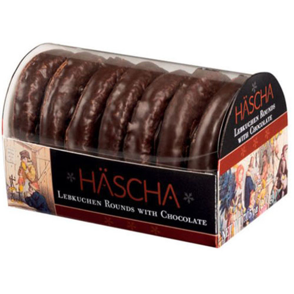 Haescha Lebkuchen Rounds with Chocolate 7 oz