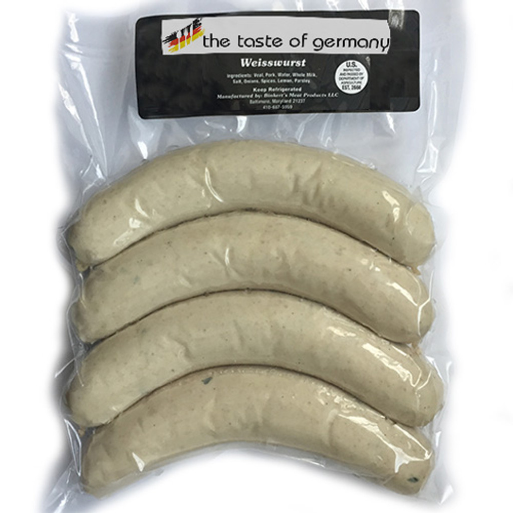 The Taste of Germany "Weisswurst" Pork and Veal Sausages, 1lbs.