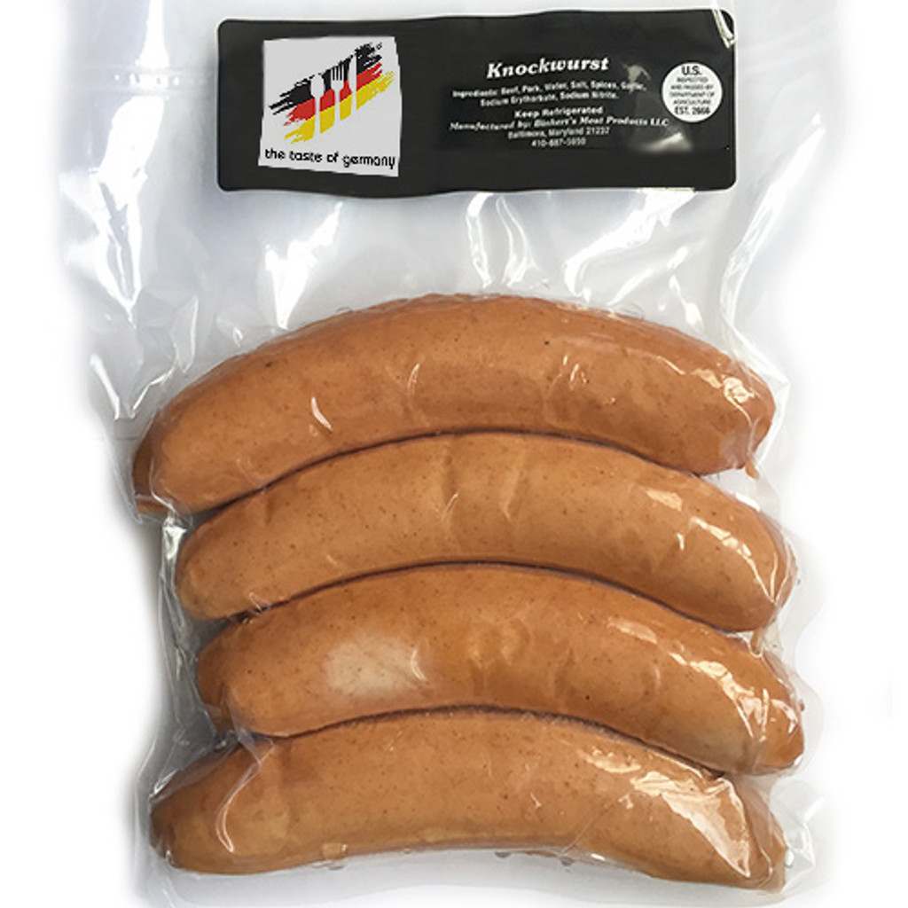 The Taste of Germany "Knockwurst" Beef and Pork Sausages, 1lbs.