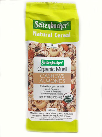 Seitenbacher Organic Muesli Cashews & Almonds Wheat Free, 16 oz. The Taste of Germany