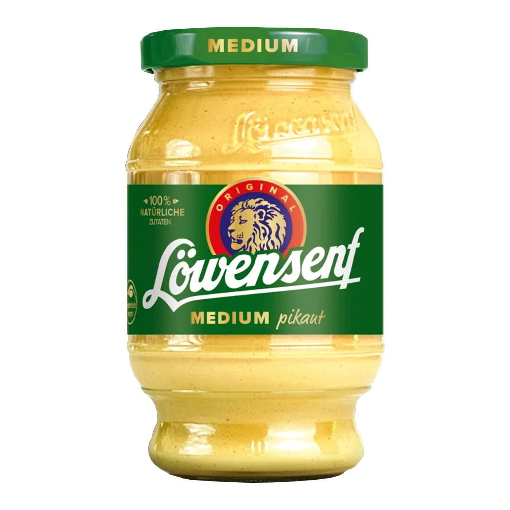 Loewensenf Medium Hot Duesseldorf Mustard, 8.4 oz. - The Taste of