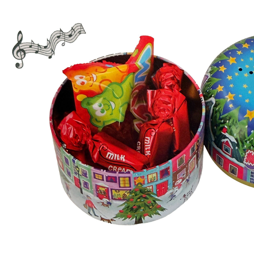 Windel Nostalgic Crank Musical Box Tin, Assorted Chocolates