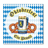 The Taste of Germany Oktoberfest Beer and Pretzel Beverage Napkins, 2ply (16/pkg)