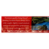 King Oscar Norwegian Sardines in Virgin Olve Oil, Two Layers, in tin, 3.75 oz