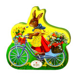 Heidel  Easter Bunny on Bike Nostalgia Tin with Creme-Filled Chocolate, 3.8 oz