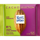 Ritter Cacao Selection 81% Cacao Extra Intense Dark Chocolate Ghana, 3.5 oz.