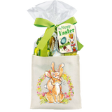 Windel Chocolate Bunny and Cream filled chocolate candies in cotton bag