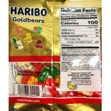 Haribo Gold Bears Gummies in Bag (Nutrition Facts)