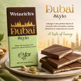 Weinrich's "Dubai" Milk Chocolate Bar with Pistachio Filling, 100g