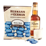 Hermann Bavarian Rum and Milk Hard Caramel Candies in Bag, 4.4 oz