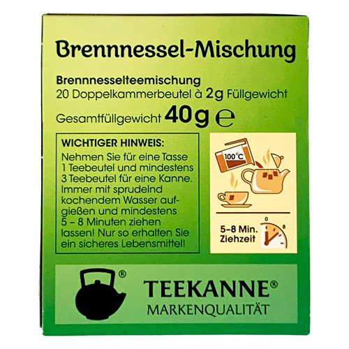 Teekanne "Brennessel" German Nettle Tea Mix, 20 ct. The Taste of Germany