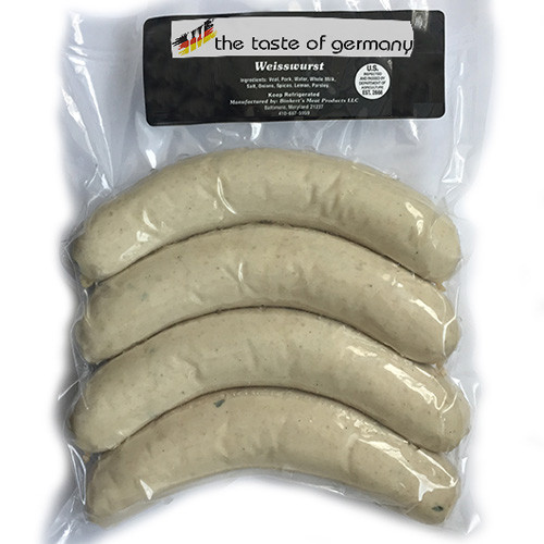 The Taste of Germany "Weisswurst" Pork and Veal Sausages, 1lbs. The