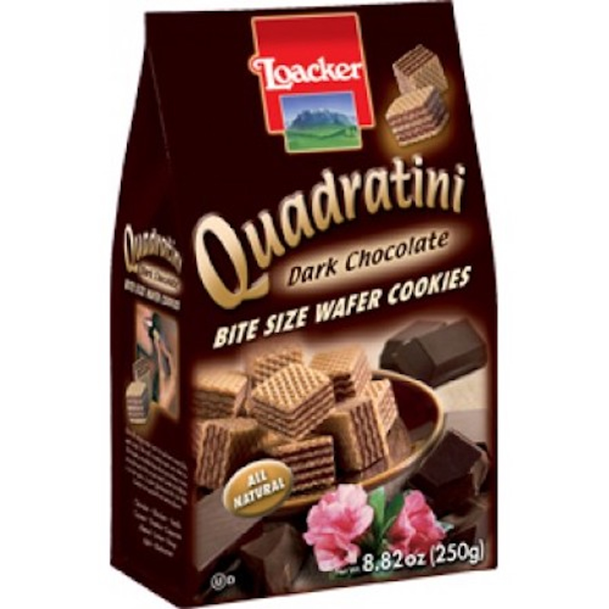 loacker dark chocolate wafer