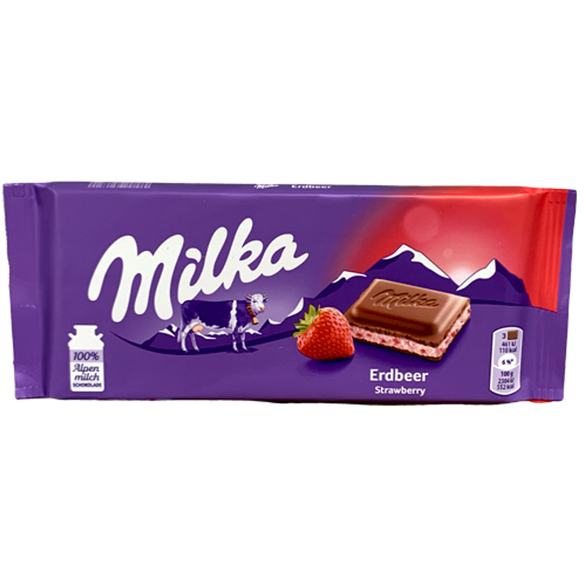 Milka Strawberry Creme Filled Chocolate Bar 3.5 oz.