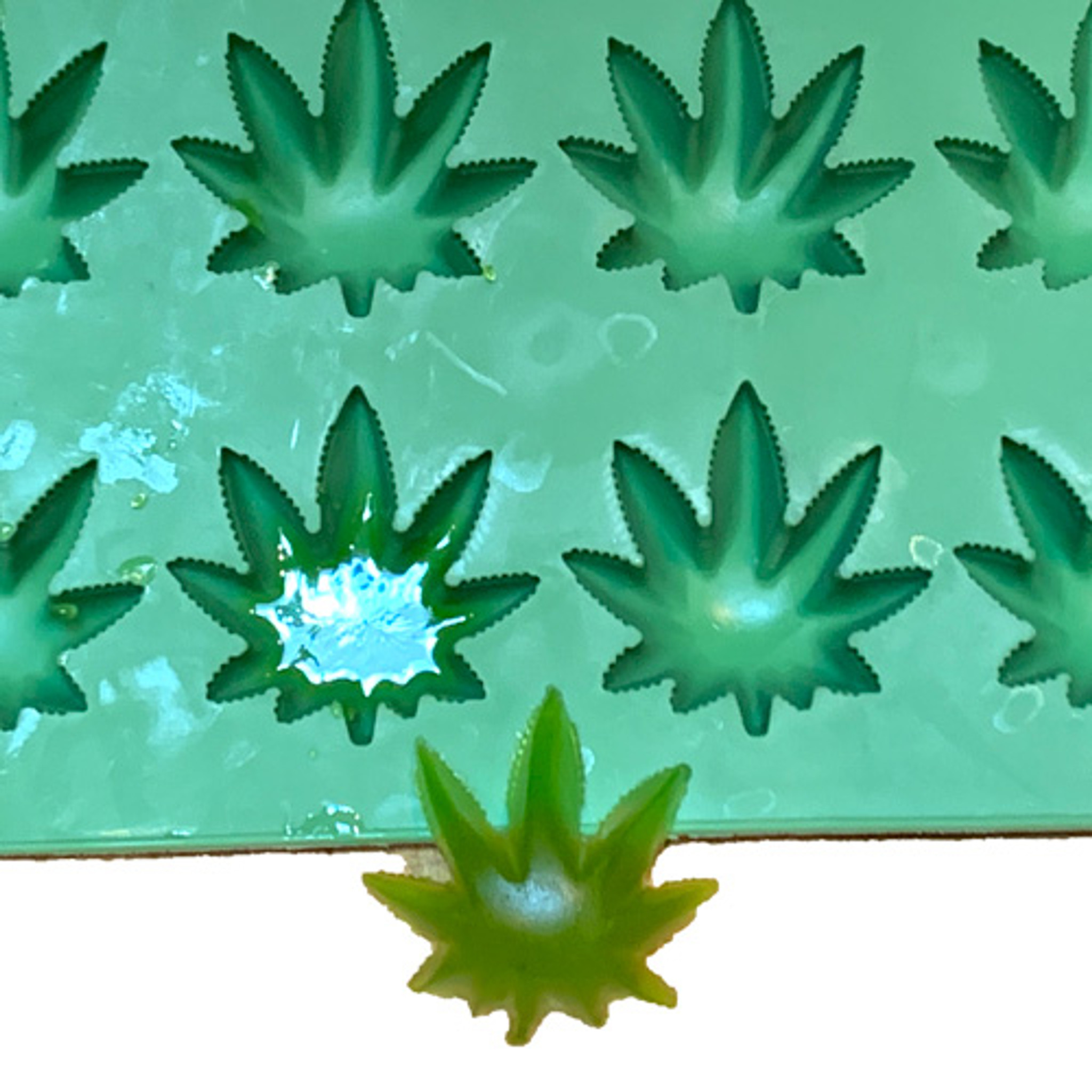 Marijuana Leaf Gummy Molds 