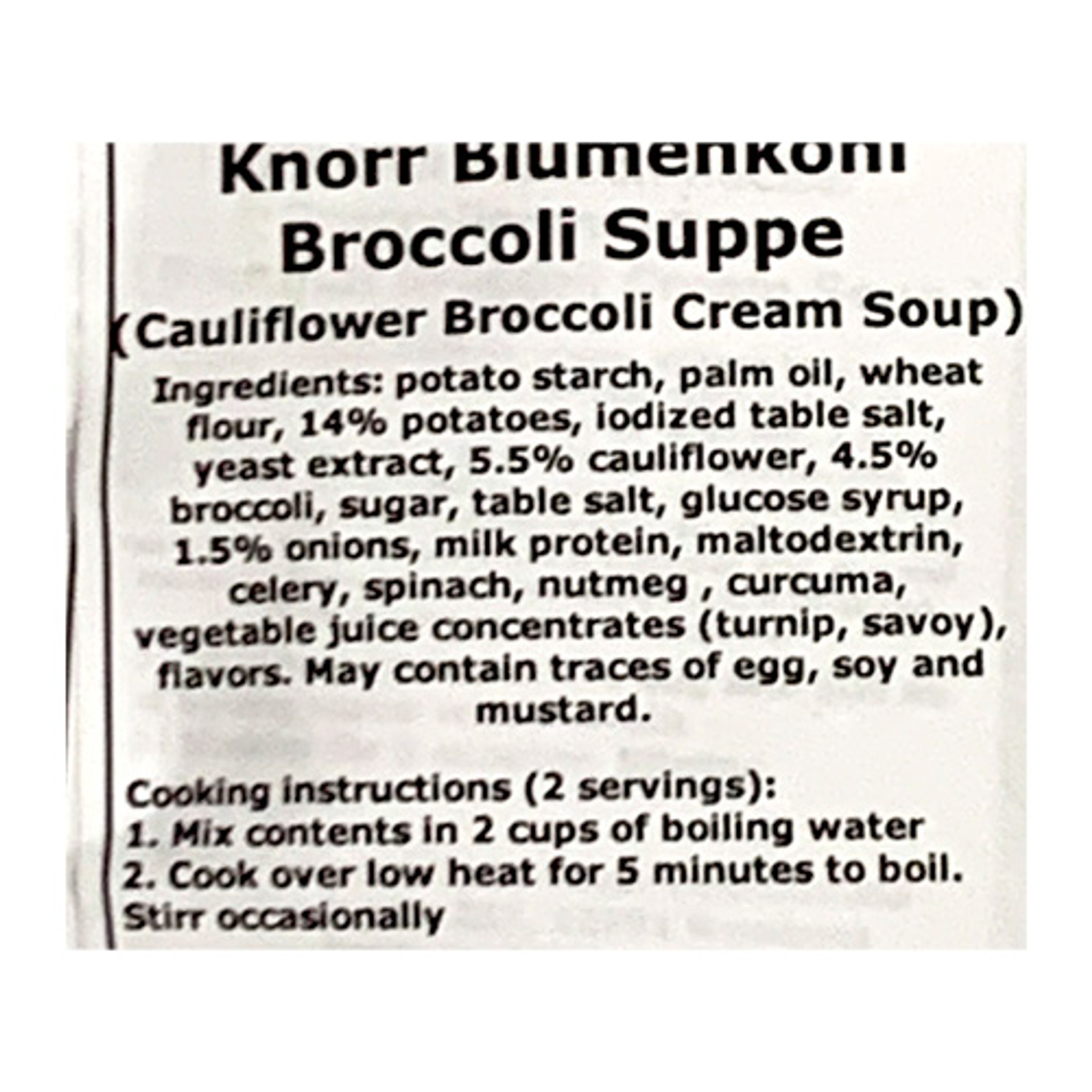 2.2 Knorr Cream of Broccoli - Germany oz and Soup, Taste \