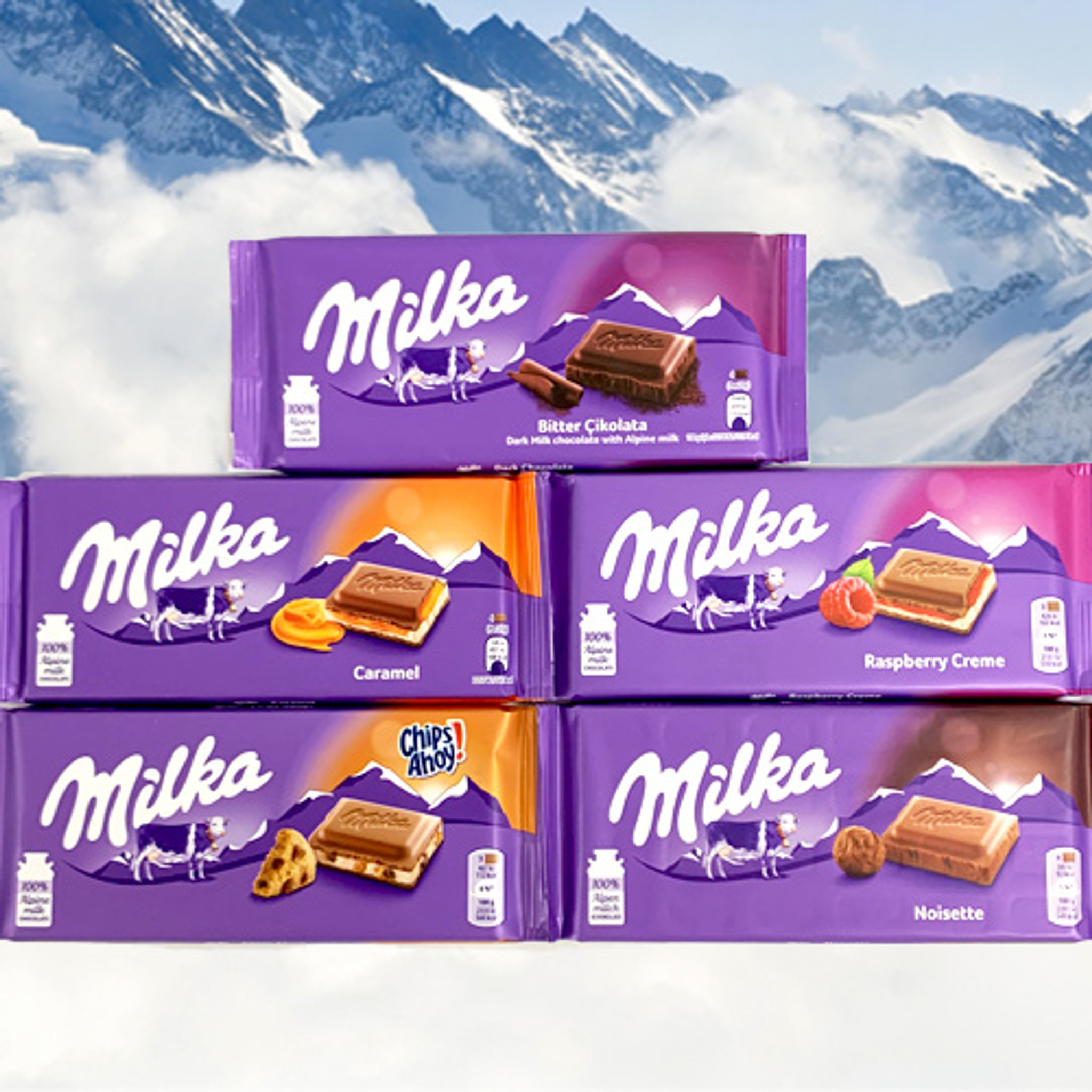 Milka Chocolate 5 Flavor Combination, 17.5 oz -SPECIAL PRICE