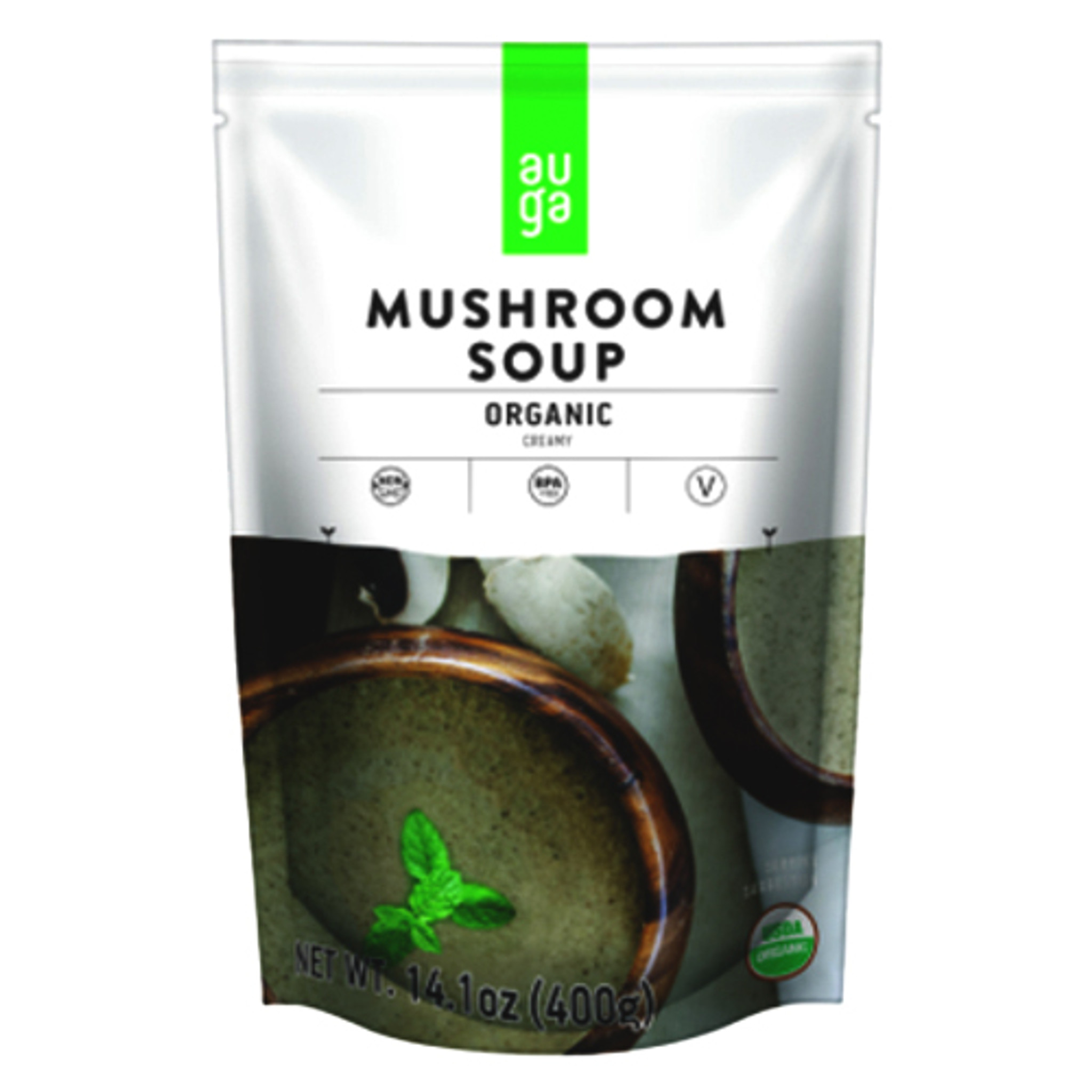 Auga Organic Mushroom Soup Pouch, 14.1 oz.