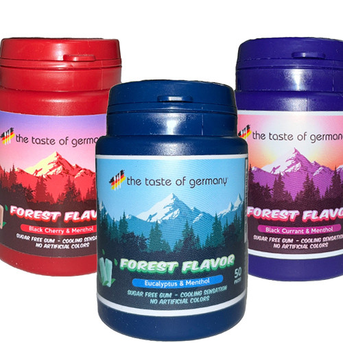 The Taste of Germany "Forest Flavors" Chewing Gums, Triple Pack The