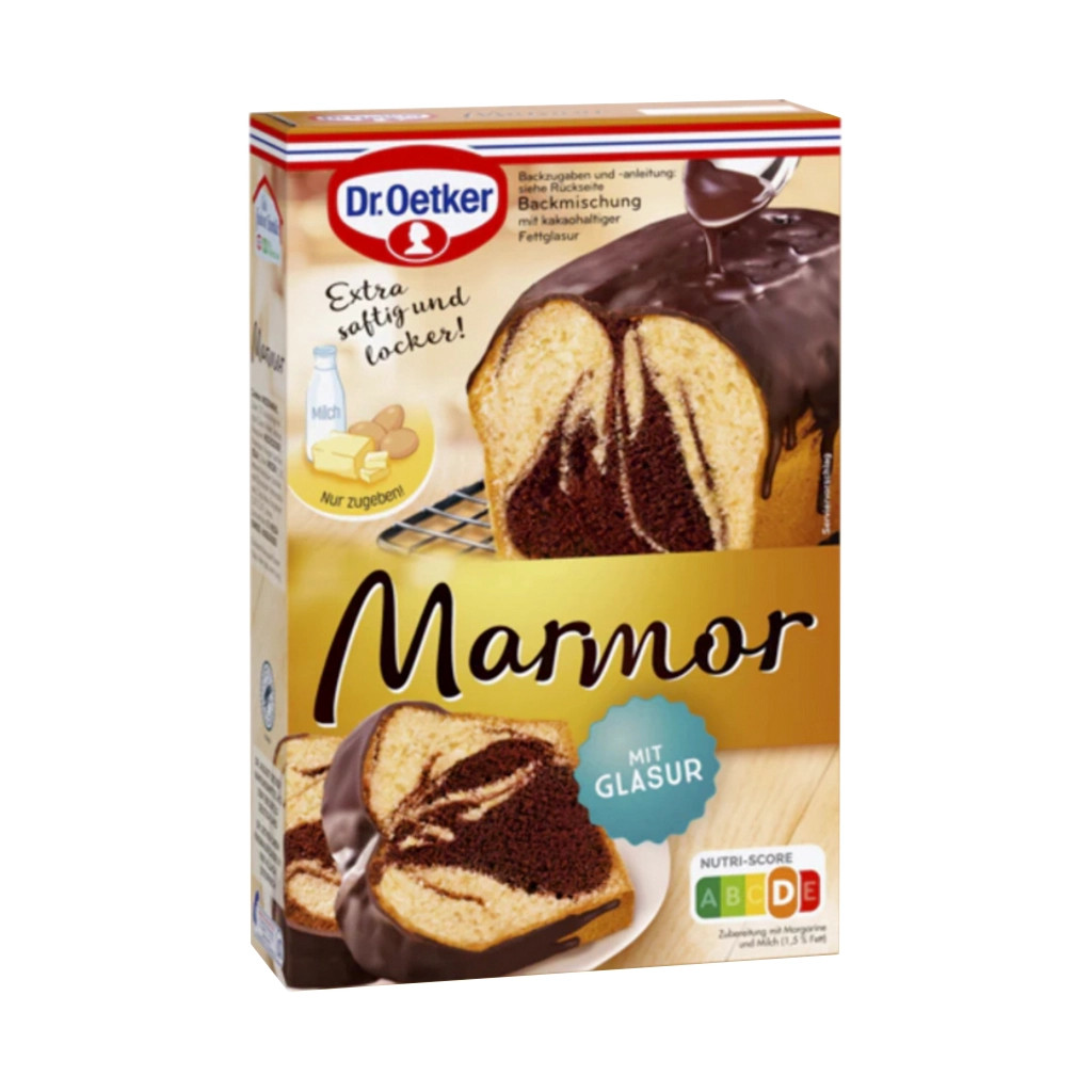 Oetker Classic German Marble Cake with Glaze Baking Mix, 475 g
