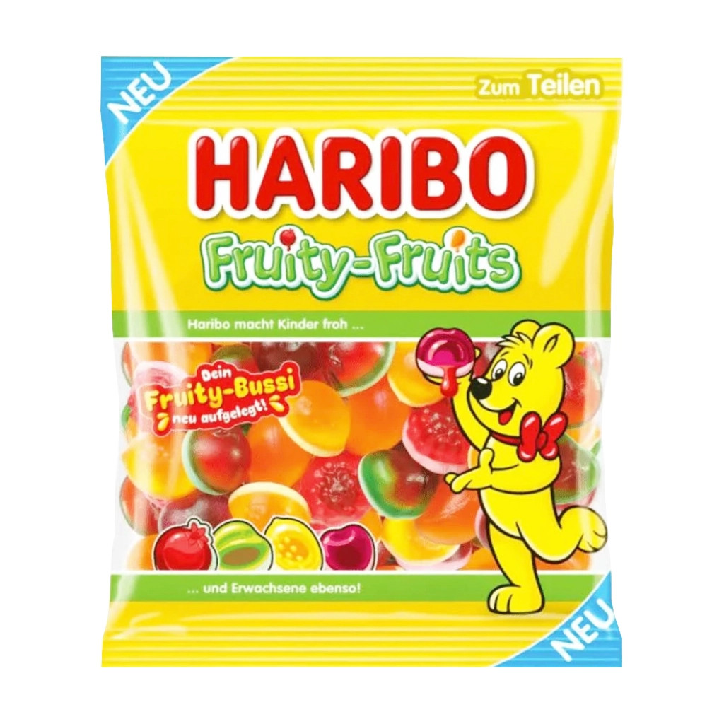 Haribo Fruity Fruits Gummy Candies in Bag, 175g - made in Germany - The ...