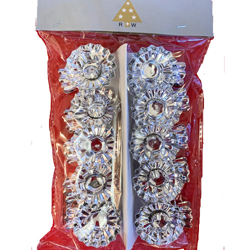 The Taste of Germany Christmas Candle Holders 10 pack, Silver The