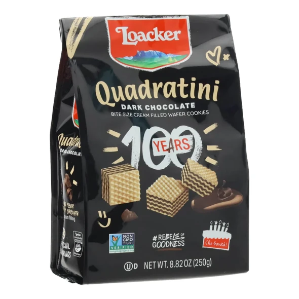 Loacker Dark Chocolate Wafer Cubes