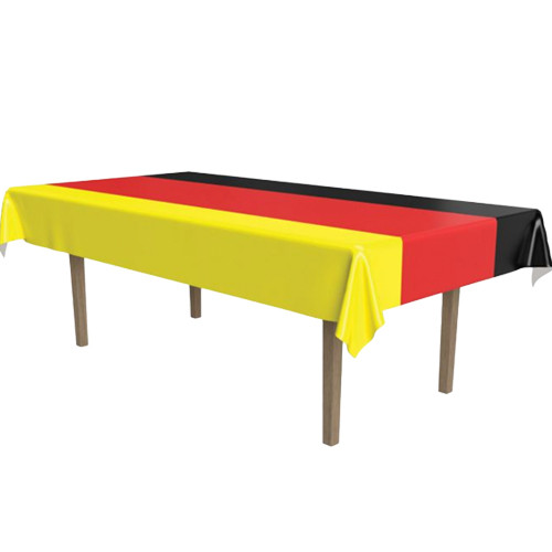 The Taste of Germany "Black Red Gold" Tablecover 54" x 108" plastic (1/pkg)