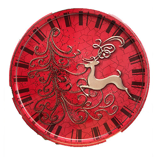 Jacobsens "Reindeer" Danish Butter Cookies in Gold Embossed Christmas Tin, 14.1 oz.