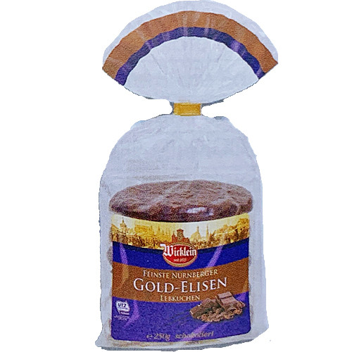 Wicklein Gold Elisen Premium Nuernberg Gingerbread with dark chocolate 25% nuts 8.8 oz