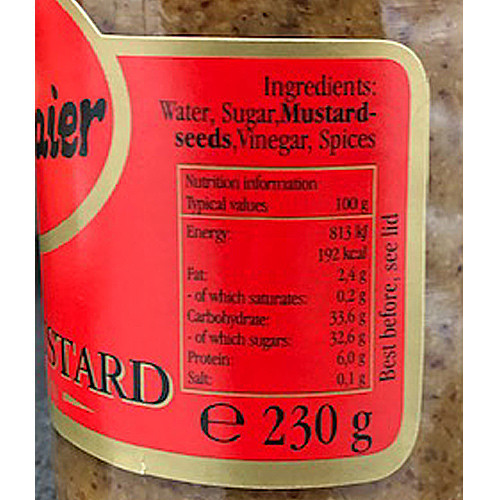 Haendlmaier Original Bavarian Sweet Mustard, 8.1 oz.