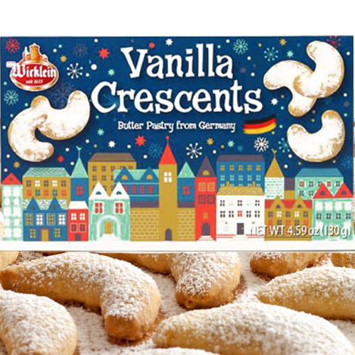 Wicklein Vanilla Crescent Butter Cookies in Gift Pack 5.3 oz