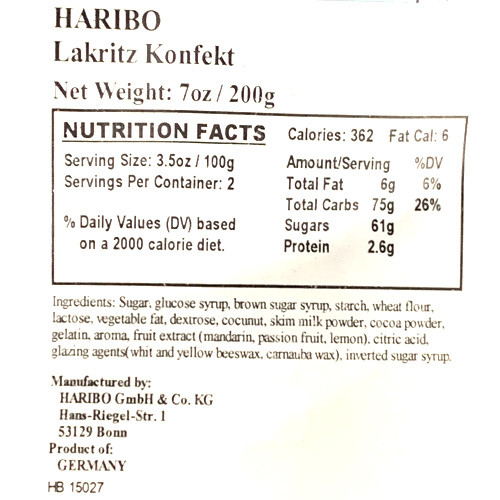 Haribo "Konfekt" Candy Coated Licorice Assortment, 175g
